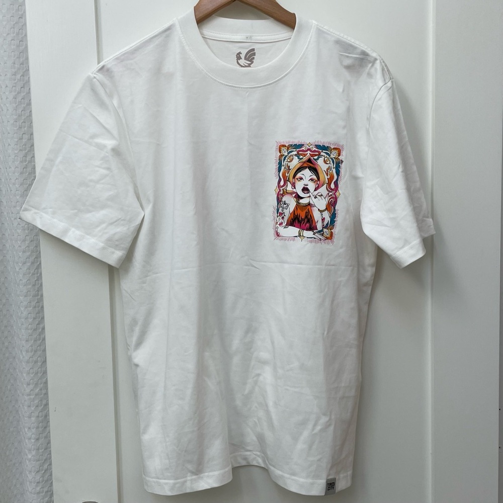 Tired City Art Collab Giang Giô T-shirt Large White NWT Graphic Vietnam Skater